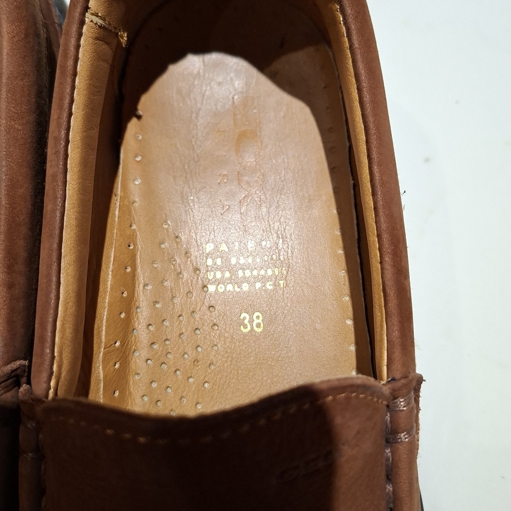 Geox Chocolate/Coffee Brown Leather Slip-on Driving Loafers (EU 38/US 7.5-8) - Picture 7 of 8